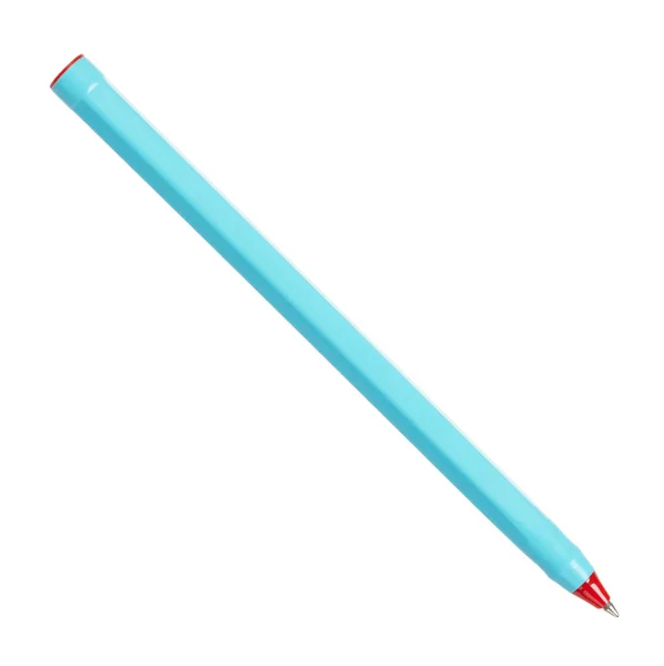 Blue Writing Pen Isolated White — Stok Foto