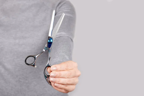 Hand Thinning Scissors Grey — Stock Photo, Image