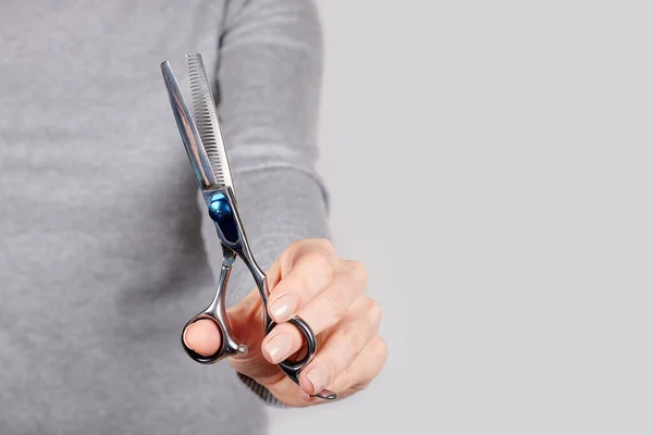 Hand Thinning Scissors Grey — Stock Photo, Image