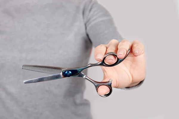 Hand Thinning Scissors Grey — Stock Photo, Image