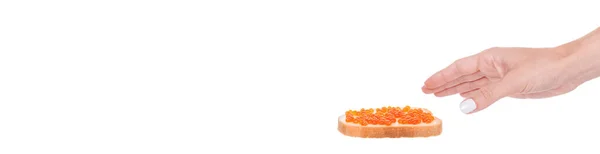 Caviar Vermelho Luxo Frutos Mar Saudáveis Caros — Fotografia de Stock