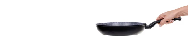 Black Non Stick Frying Pan High Quality Photo — Stock Photo, Image