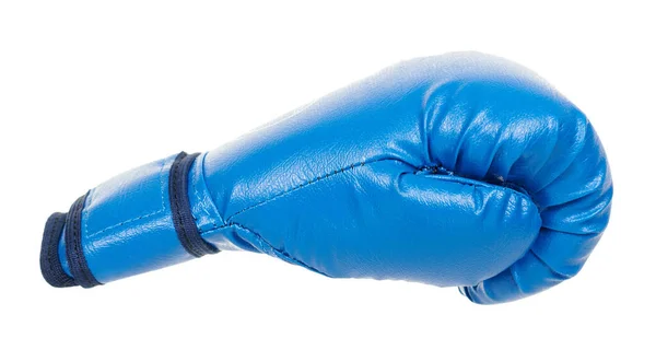 Blaue Boxhandschuhe Isoliert Auf Weißem Grund — Stockfoto