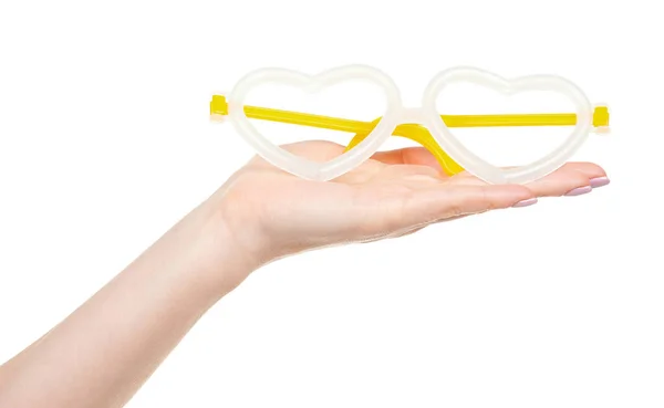 Lustige Kinderbrillen Isoliert Auf Weiß — Stockfoto