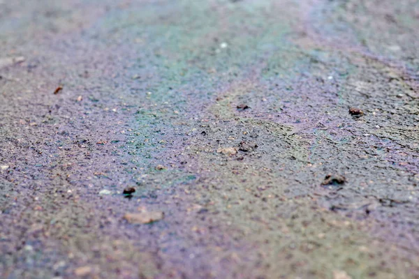 Пятна Масла Земле Цветная Текстура — стоковое фото
