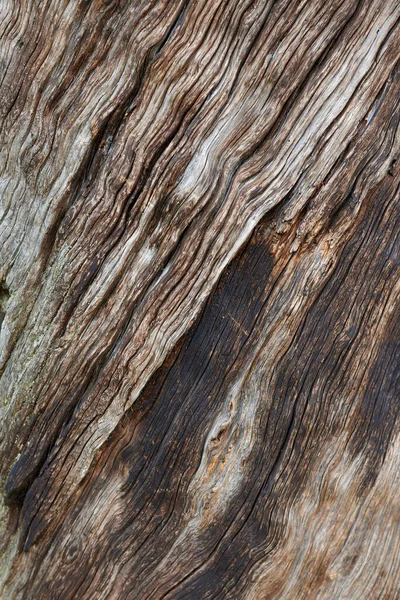Stara Starzejąca Się Popękana Ciemnobrązowa Powierzchnia Drewna — Zdjęcie stockowe