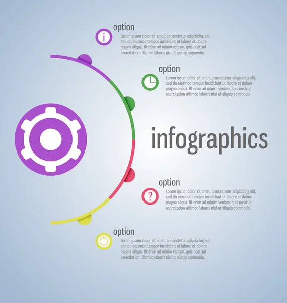 Moderne, heldere sjabloon cirlce vorm. Kan worden gebruikt voor infographic — Stockvector