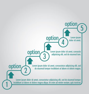 Basit ve açık şablon adımları. İçin Infographics kullanılabilir,