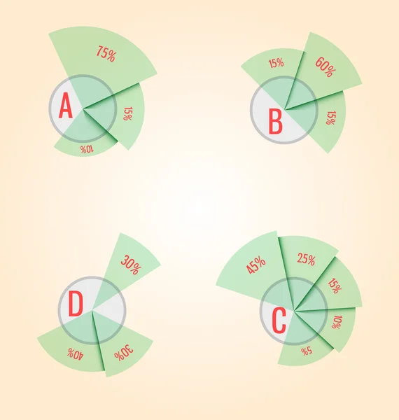 Diagram. Lze použít pro infografiky, prvky stránky, prezentace — Stockový vektor