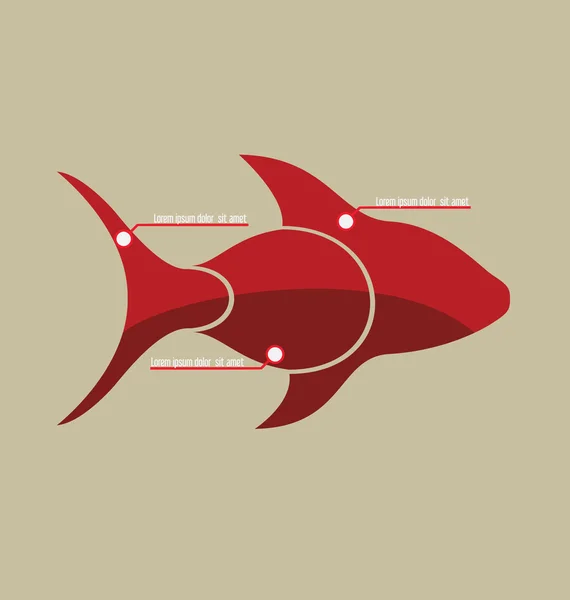 Puzzle poisson style . — Image vectorielle