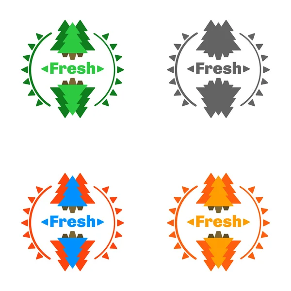 Forest badges with fresh air. — Stock Vector