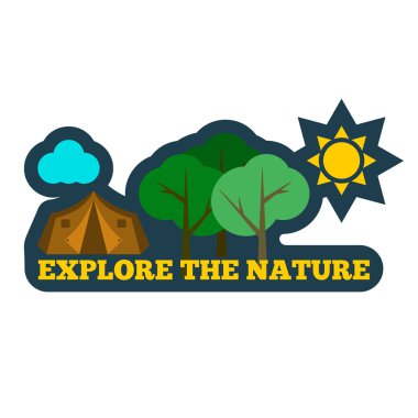 Doğa rozet etiket veya logosu.