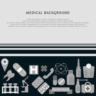 Tıbbi geçmişi ile kutsal kişilerin resmi üstünde o. Tıp şablonu.