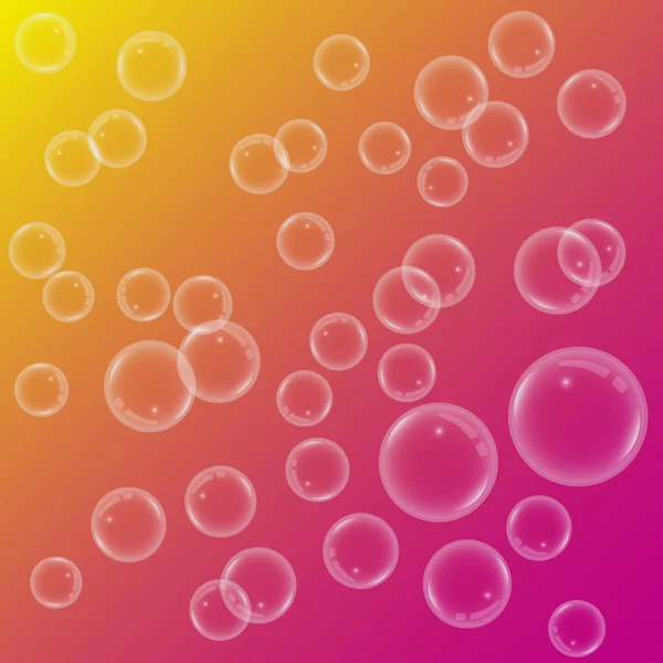 Fond avec un gradient. bulles volantes — Image vectorielle