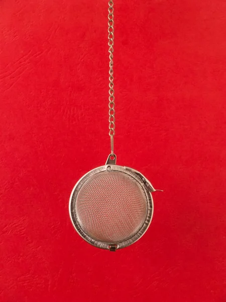 Hanging tea strainer — Stock Photo, Image