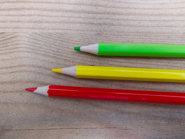 Tres lápices de colores —  Fotos de Stock