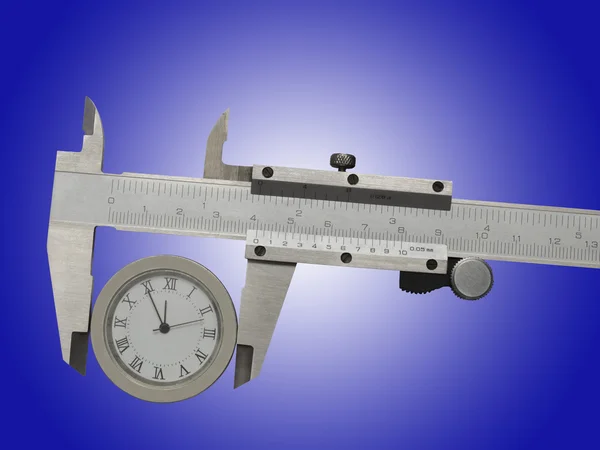 Measurement of watches with a caliper — Stock Photo, Image