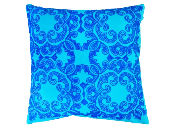 Almohada decorativa azul — Foto de Stock