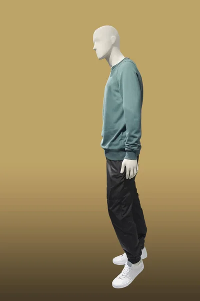 Volledige Mannelijke Mannequin Gekleed Casual Kleding Geïsoleerd Geen Merknamen Auteursrechtelijke — Stockfoto