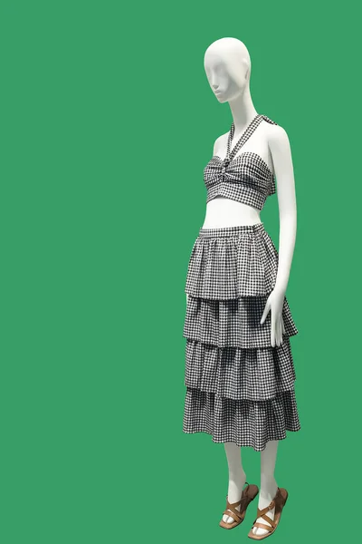 Full Length Image Female Display Mannequin Wearing Fashionable Clothes Isolated — Stock Photo, Image