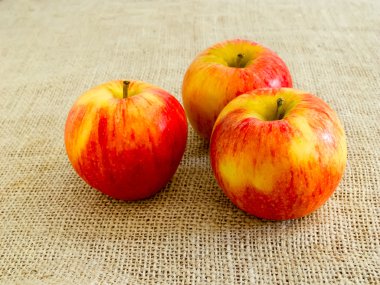 Tuval üzerine üç elma