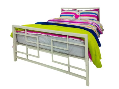 Beyaz arka plan üzerinde izole yatak.