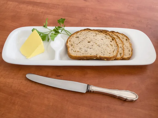 Pan y mantequilla — Foto de Stock