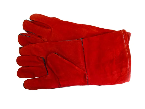 Gants de travail protecteurs rouges — Photo