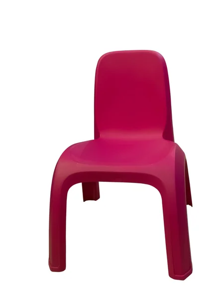 Czerwone krzesło z tworzywa sztucznego — Zdjęcie stockowe