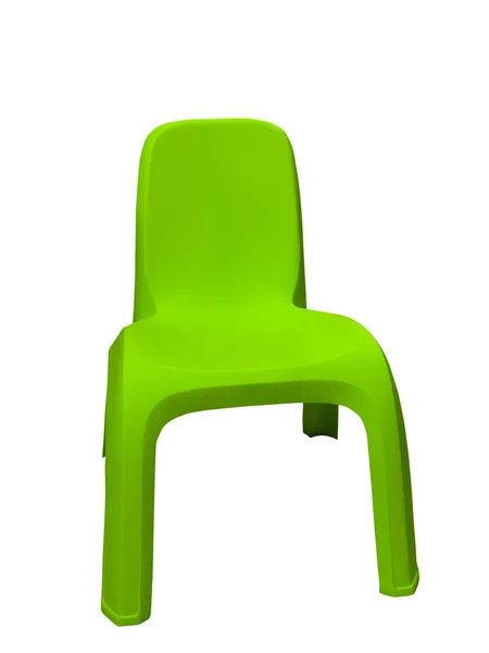 Green plastic chair — Stock Photo, Image