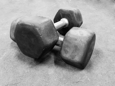 Eski dambıl, bw fotoğraf