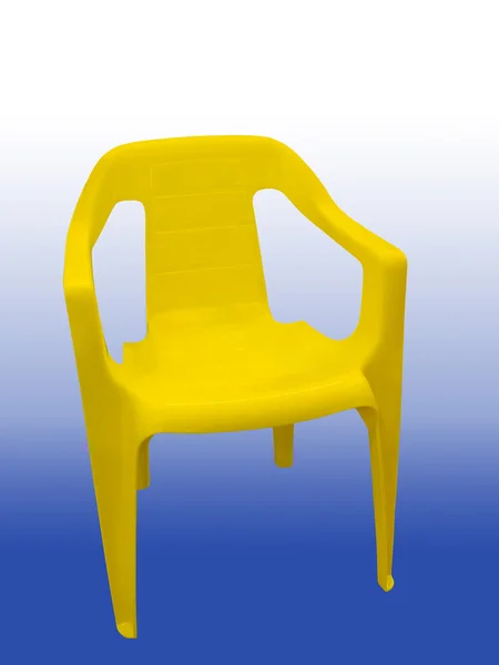 Yellow plastic chair — Stock Photo, Image