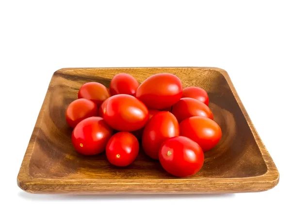 Cherry tomatoes on a plate — Stock Photo, Image