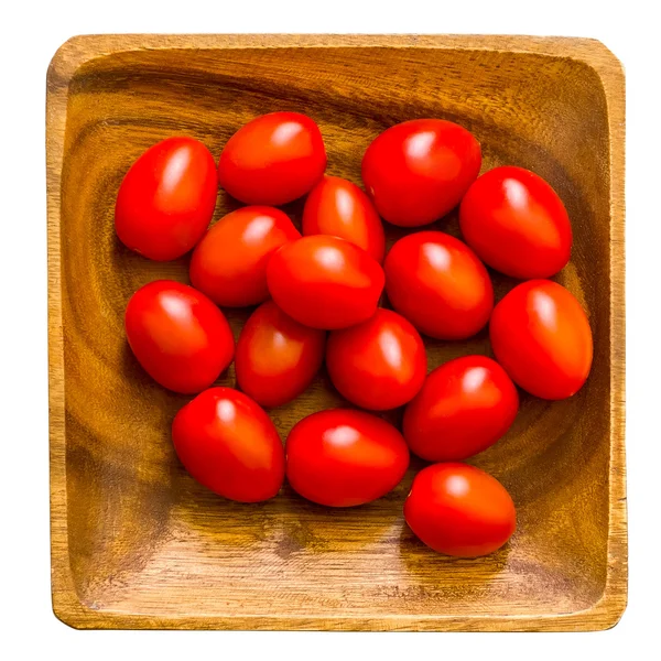 Cherry tomatoes on a plate — Stock Photo, Image