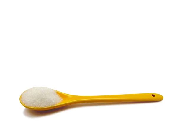 Ceramic spoon with sugar — Stock Photo, Image
