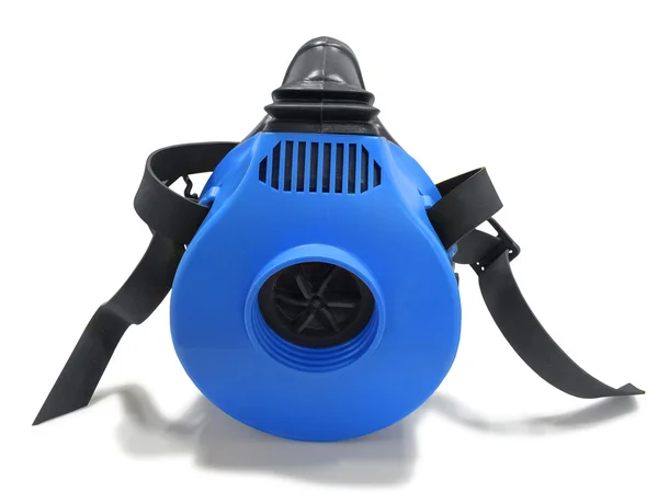 Blaue Atemschutzmaske mit Riemen — Stockfoto