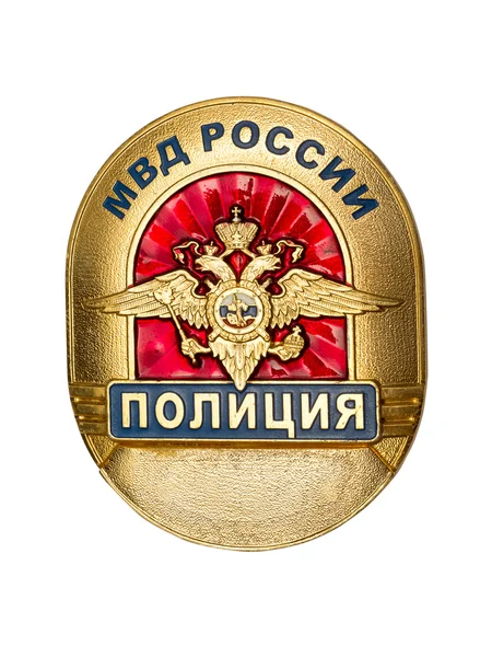 Нагрудним знаком Російська поліцейський — стокове фото