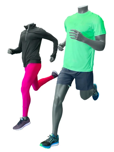 Twee lopende mannequins — Stockfoto