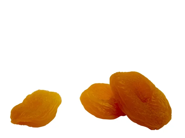 Three dried apricots — Stock Photo, Image