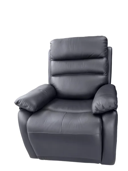 Czarny skórzany fotel. — Zdjęcie stockowe