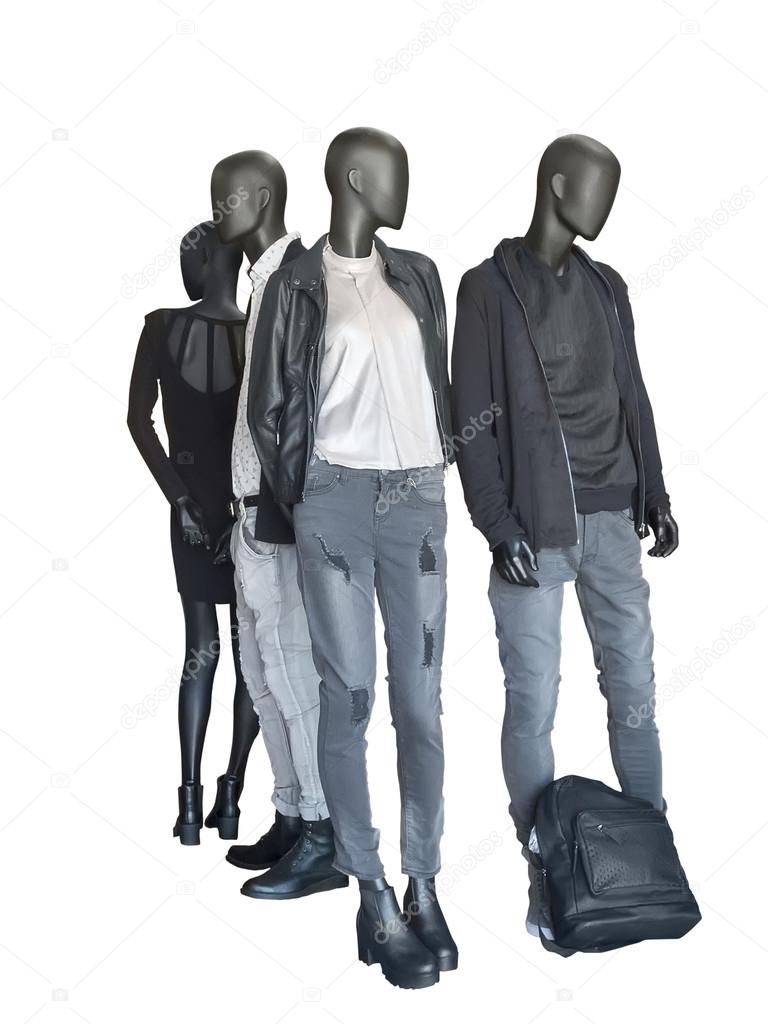 Group of mannequin wear casual clothing
