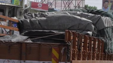 India Cargo Trucks - Secured Loading with Rope and Straps