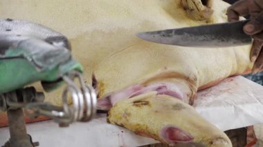 Otantik Hint Eti Hazırlama Taze Dilimlenmiş Kesikler