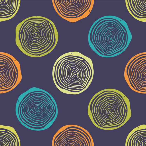 Vektör grunge ağaç halkaları ile sorunsuz desen. Modern rustik tasarım.