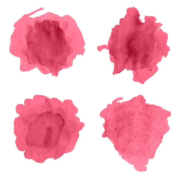Ensemble vectoriel avec des taches de vin rouge isolé sur fond blanc — Image vectorielle
