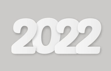 Vektör İllüstrasyonu 2022 Mutlu Yıllar el yazısı çizimi. Tipografi posteri, afiş, basılı tebrik kartı, Mutlu Noeller ve Çin kutlaması için şablon tasarımı.