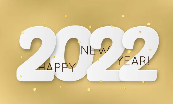 Illustrazione Vettoriale 2022 Buon Anno Nuovo Lettering Testo Disegnato Mano — Vettoriale Stock