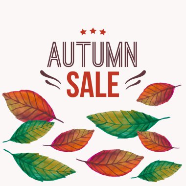 Sonbahar yaprakları ve tipografi metin 