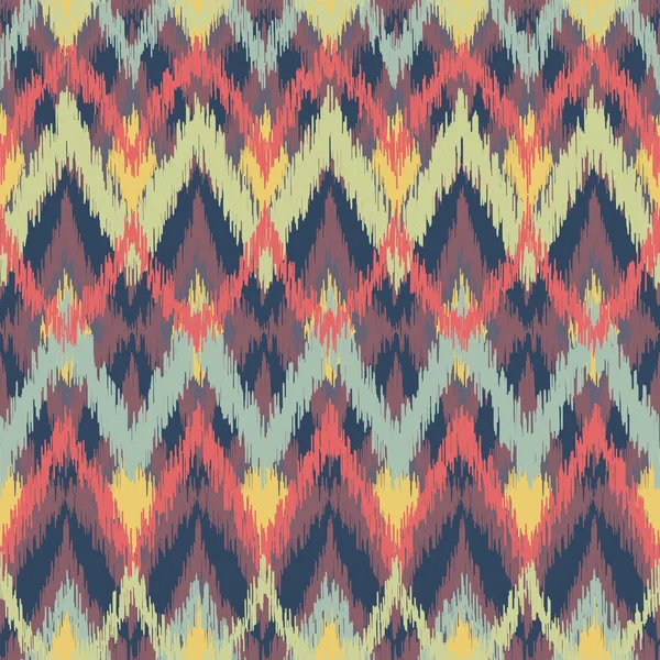 Modèle ethnique ikat sans couture vectoriel — Image vectorielle