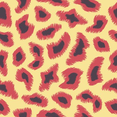 Vektör şirin seamless modeli hayvan deri ile